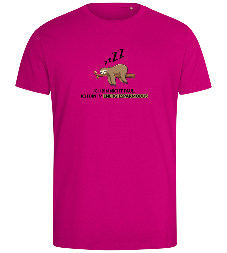 Energy Saving Mode Design - Comfort men's fitted t-shirt_FUCHSIA_front