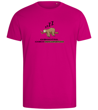 Energy Saving Mode Design - Comfort men's fitted t-shirt_FUCHSIA_front