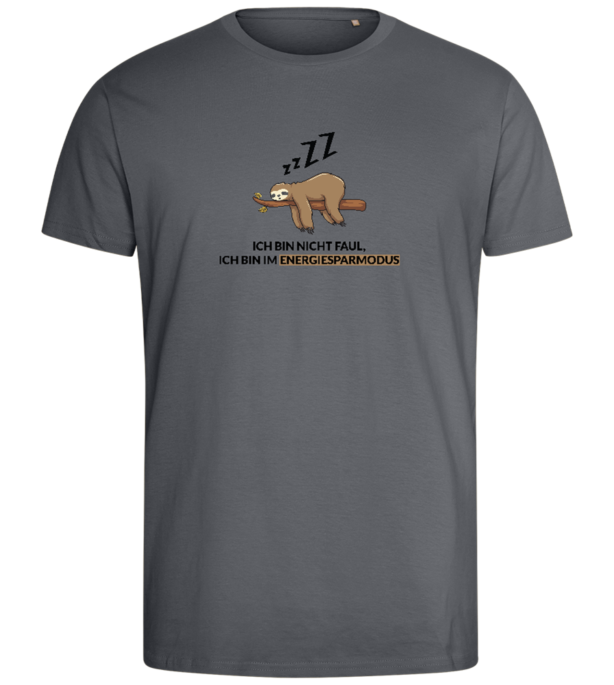 Energy Saving Mode Design - Comfort men's fitted t-shirt_MOUSE GREY_front