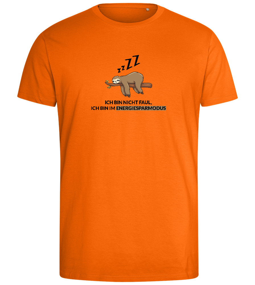 Energy Saving Mode Design - Comfort men's fitted t-shirt_ORANGE_front