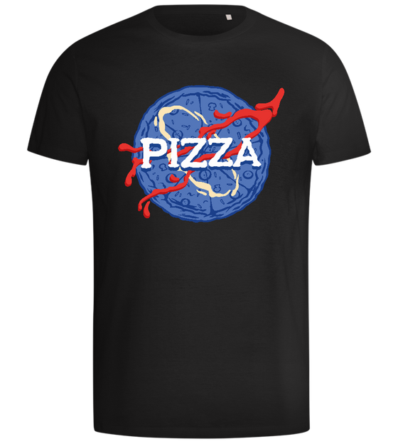Cosmic Pizza Design - Comfort men's t-shirt_DEEP BLACK_front
