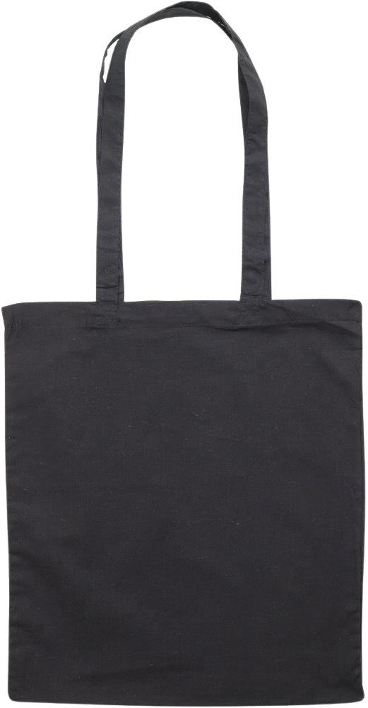 Essential colored event tote bag_BLACK_front