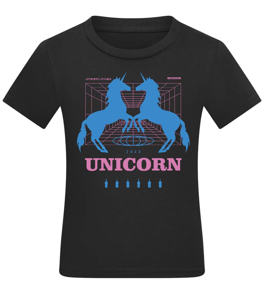 Unicorn Apparel 2023 Design - Comfort kids fitted t-shirt_DEEP BLACK_front