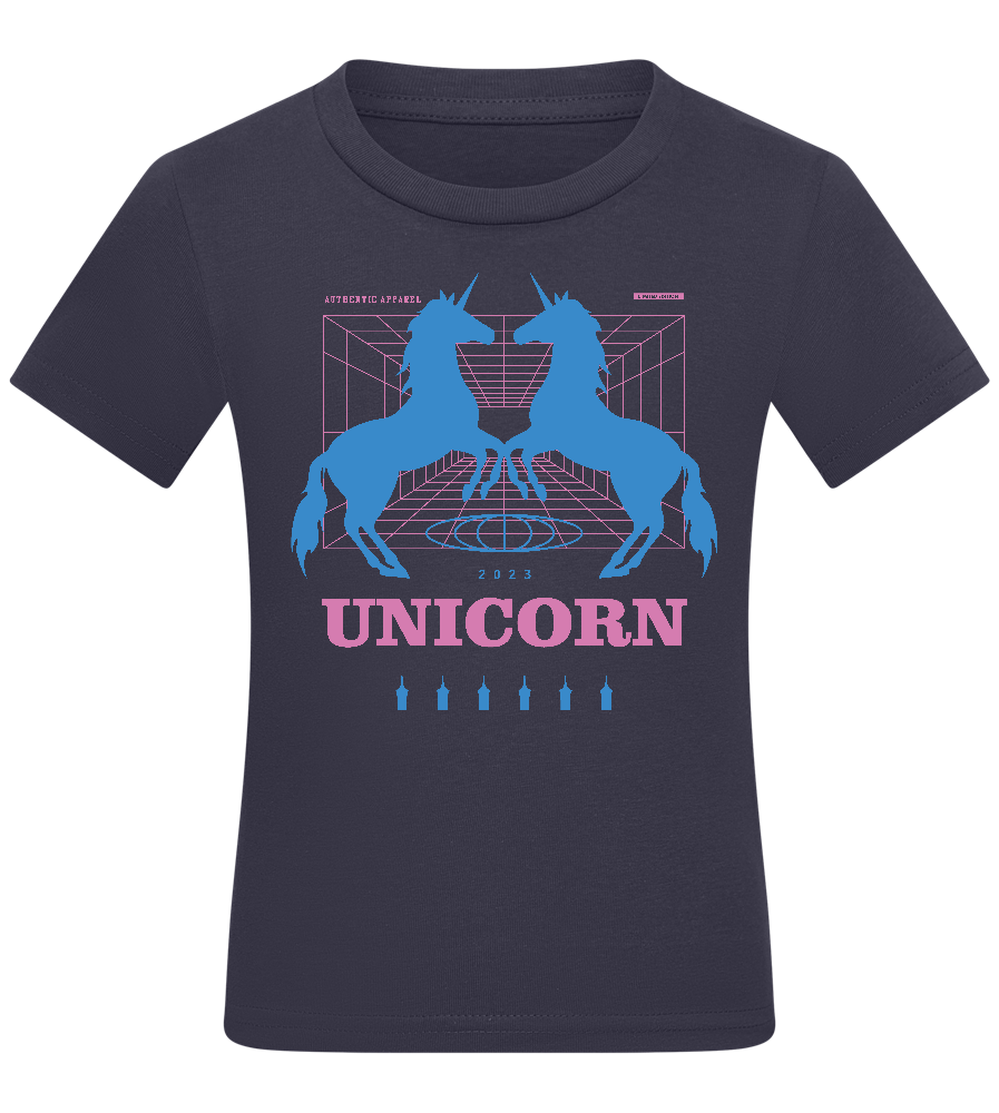 Unicorn Apparel 2023 Design - Comfort kids fitted t-shirt_FRENCH NAVY_front