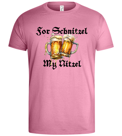 For Schnitzel My Nitzel Design - Basic men's t-shirt_PINK ORCHID_front