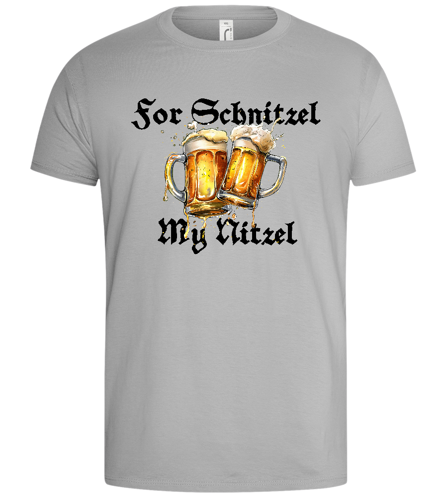 For Schnitzel My Nitzel Design - Basic men's t-shirt_PURE GRAY_front