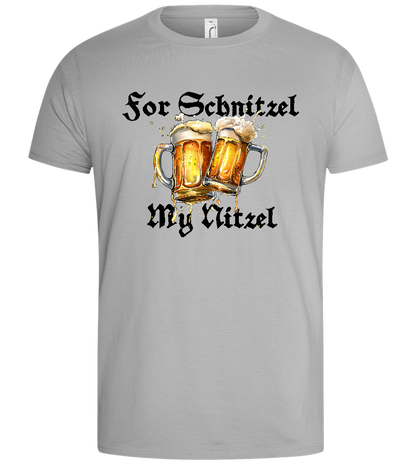 For Schnitzel My Nitzel Design - Basic men's t-shirt_PURE GRAY_front