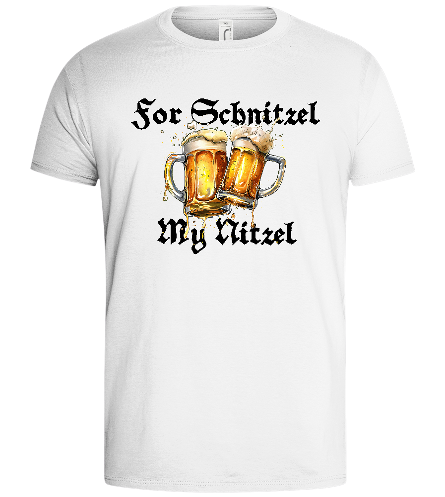 For Schnitzel My Nitzel Design - Basic men's t-shirt_WHITE_front