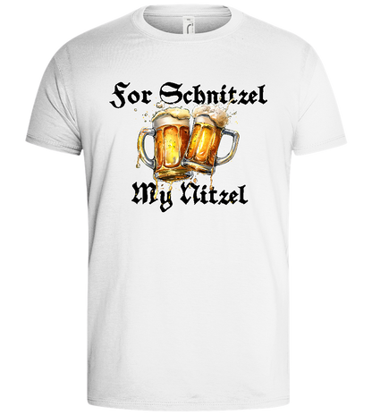 For Schnitzel My Nitzel Design - Basic men's t-shirt_WHITE_front