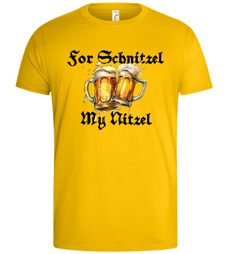 For Schnitzel My Nitzel Design - Basic men's t-shirt_YELLOW_front