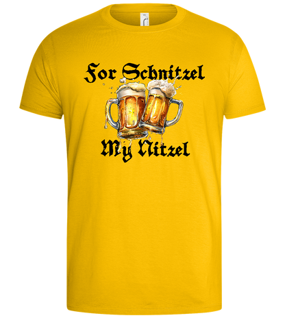 For Schnitzel My Nitzel Design - Basic men's t-shirt_YELLOW_front