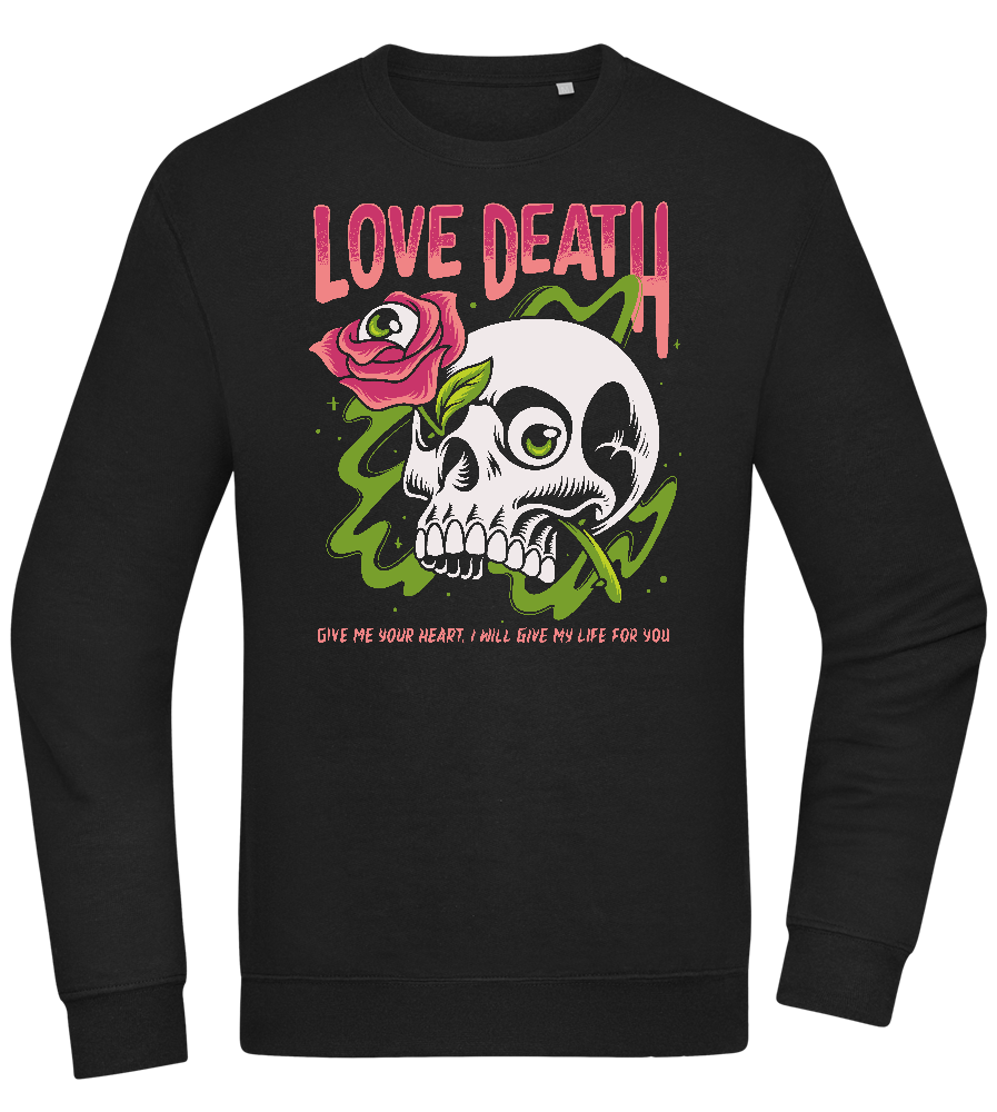 Skull Love Death Design - Comfort Essential Unisex Sweater_BLACK_front