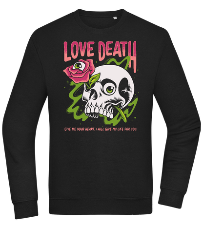 Skull Love Death Design - Comfort Essential Unisex Sweater_BLACK_front