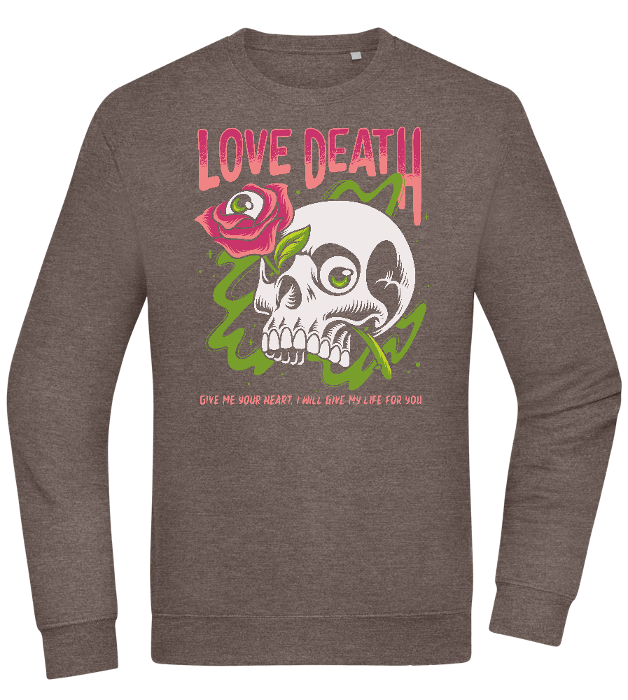 Skull Love Death Design - Comfort Essential Unisex Sweater_CHARCOAL CHIN_front