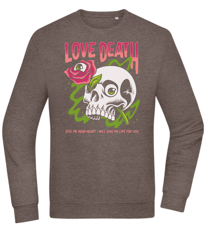 Skull Love Death Design - Comfort Essential Unisex Sweater_CHARCOAL CHIN_front