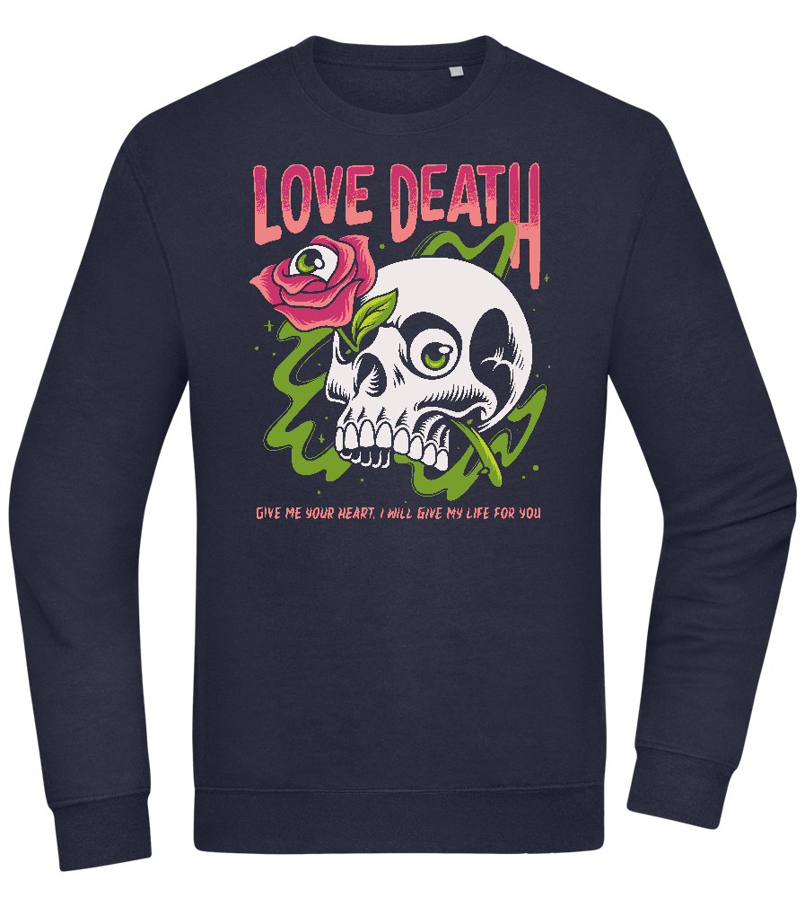 Skull Love Death Design - Comfort Essential Unisex Sweater_FRENCH NAVY_front