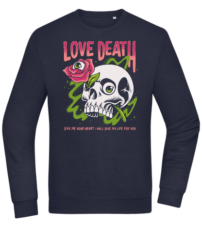 Skull Love Death Design - Comfort Essential Unisex Sweater_FRENCH NAVY_front