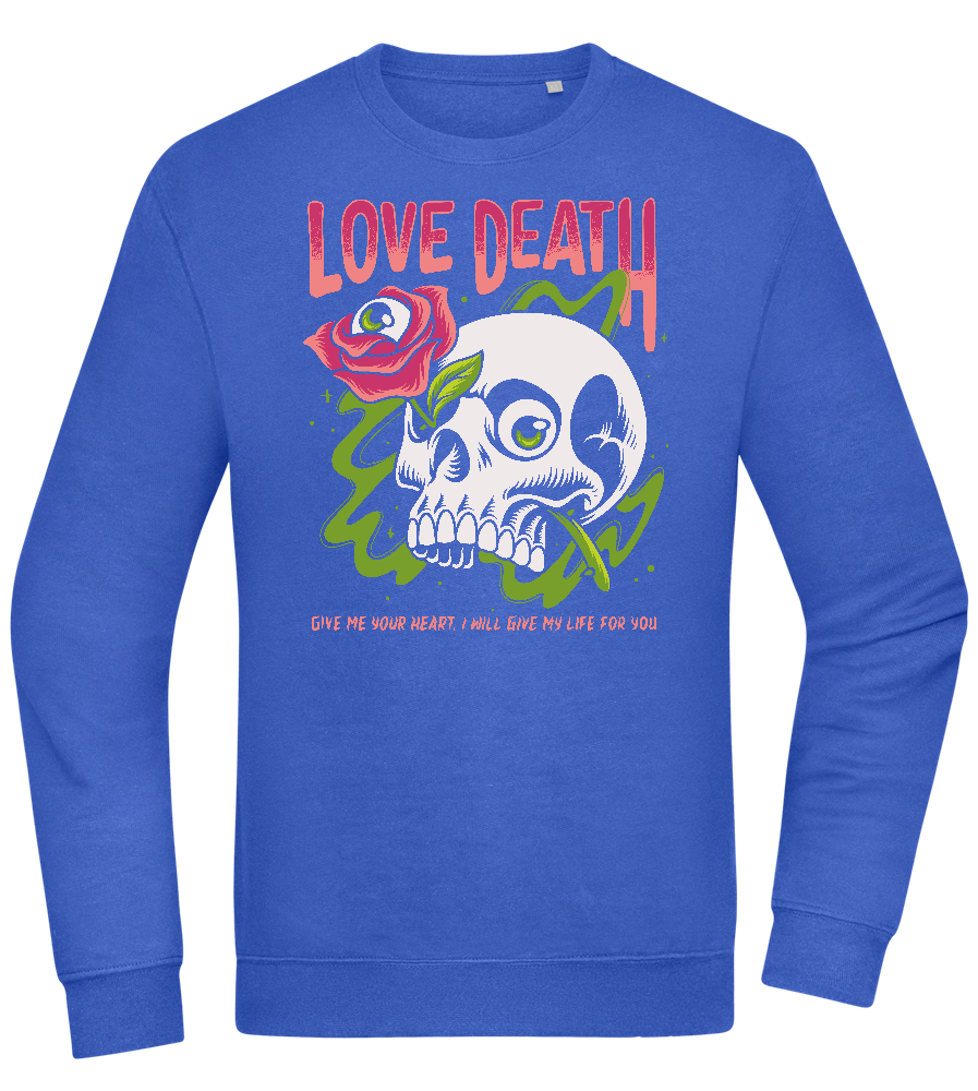 Skull Love Death Design - Comfort Essential Unisex Sweater_ROYAL_front