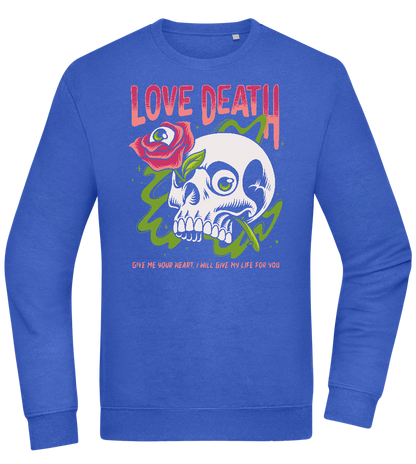 Skull Love Death Design - Comfort Essential Unisex Sweater_ROYAL_front