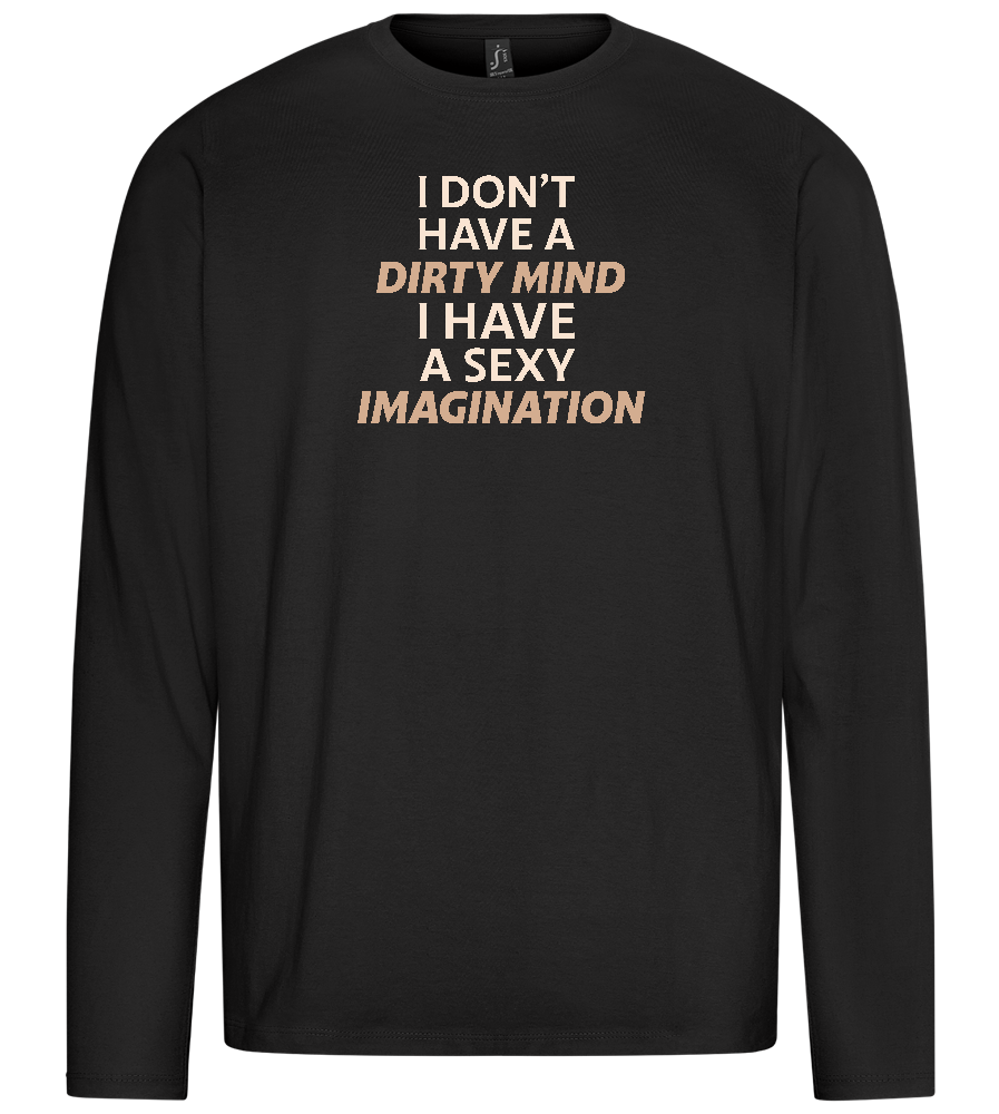 Sexy Imagination Design - Premium men's long sleeve t-shirt_DEEP BLACK_front