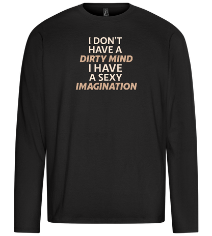 Sexy Imagination Design - Premium men's long sleeve t-shirt_DEEP BLACK_front