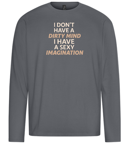 Sexy Imagination Design - Premium men's long sleeve t-shirt_MOUSE GREY_front