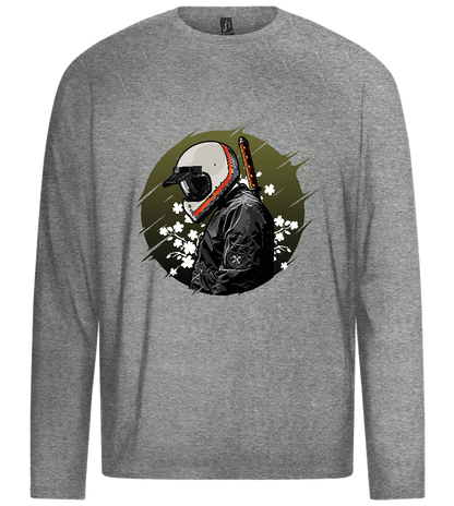 Samurai Bike Design - Premium men's long sleeve t-shirt_ORION GREY_front