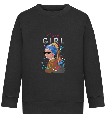 The Sassy Girl Design - Comfort Kids Sweater_BLACK_front