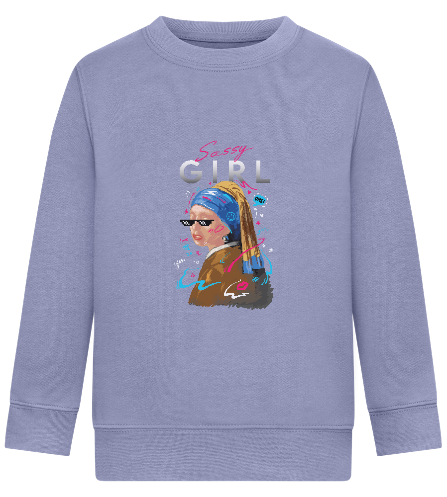 The Sassy Girl Design - Comfort Kids Sweater_BLUE_front