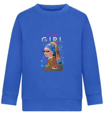 The Sassy Girl Design - Comfort Kids Sweater_ROYAL_front