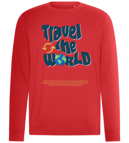 Explore the Globe Design - Comfort unisex sweater_RED_front