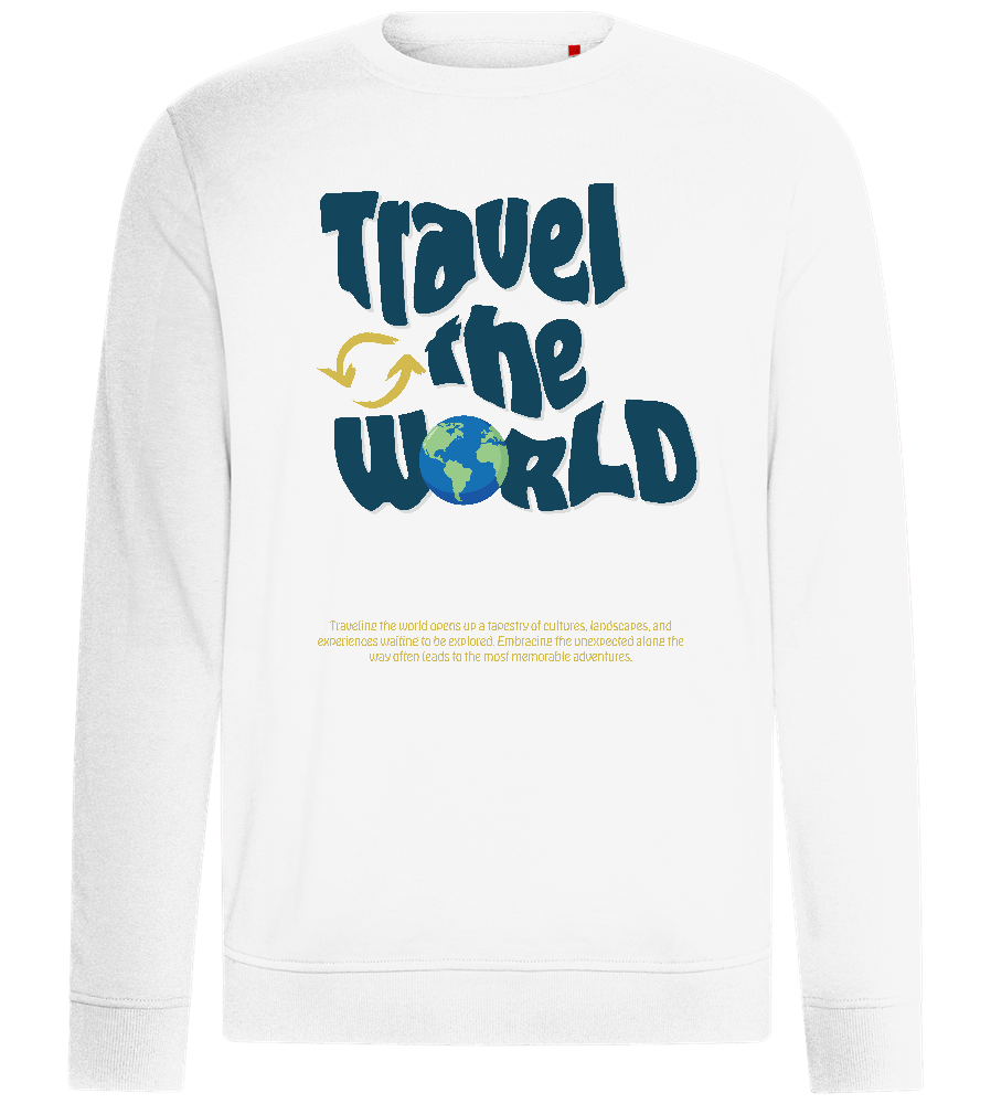 Explore the Globe Design - Comfort unisex sweater_WHITE_front