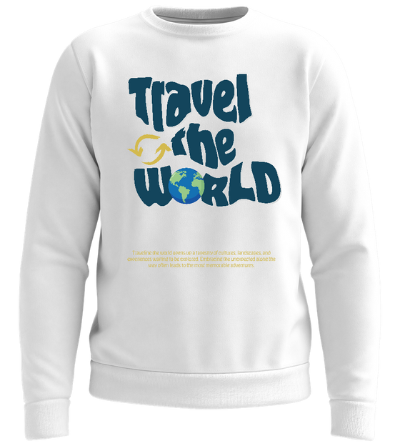 Explore the Globe Design - Comfort unisex sweater_WHITE_front