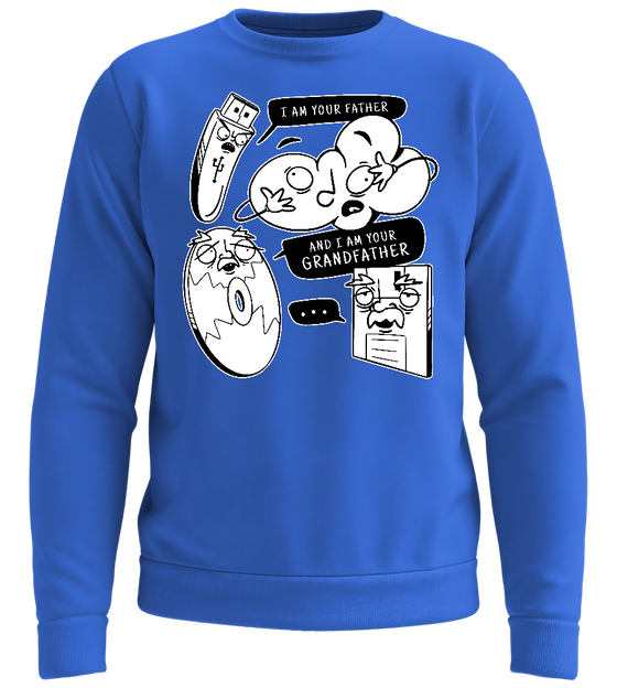 Generations of Storage Design - Comfort unisex sweater_ROYAL_front