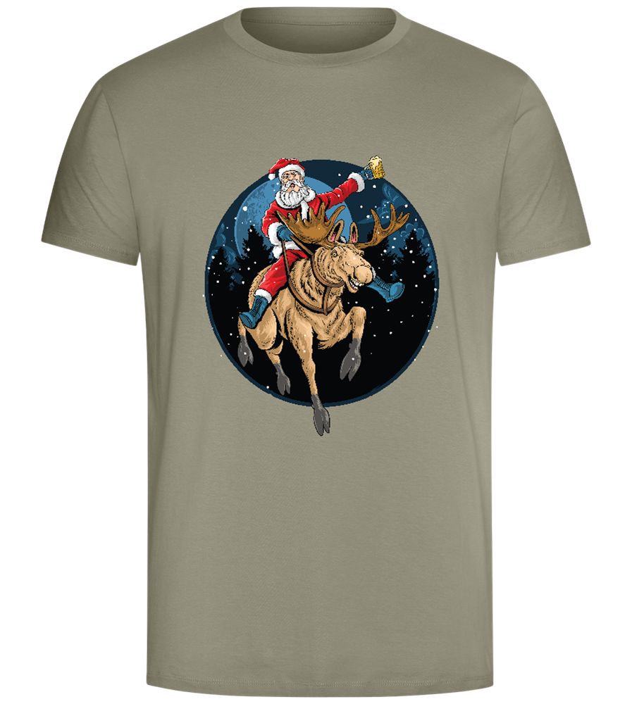 Santa Joyride Design - Comfort Unisex T-Shirt_KHAKI_front