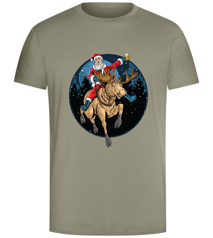 Santa Joyride Design - Comfort Unisex T-Shirt_KHAKI_front