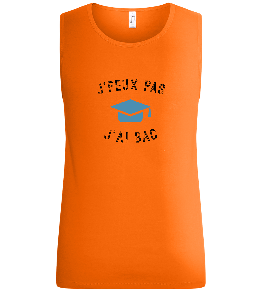 J'peux Pas J'ai Bac Design - Basic men's tank top_ORANGE_front