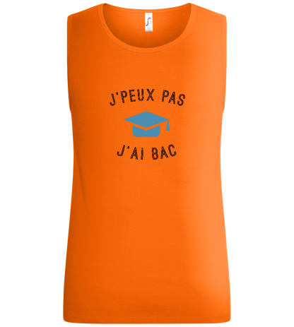 J'peux Pas J'ai Bac Design - Basic men's tank top_ORANGE_front