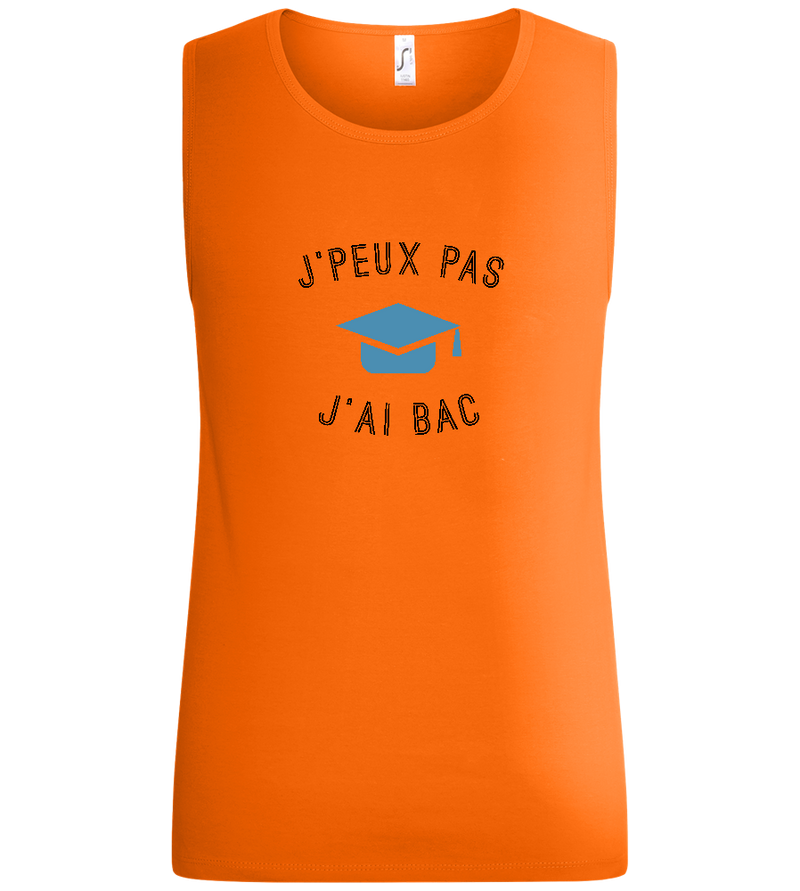 J'peux Pas J'ai Bac Design - Basic men's tank top_ORANGE_front