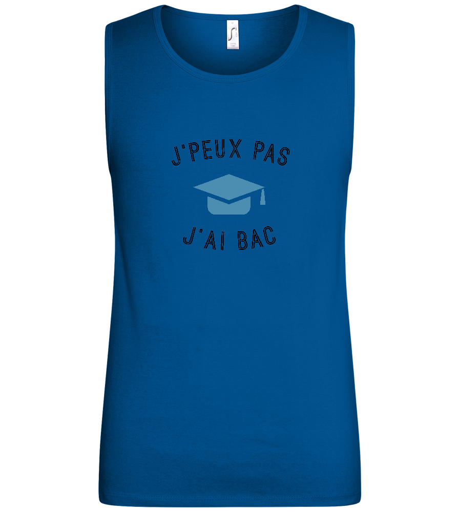 J'peux Pas J'ai Bac Design - Basic men's tank top_ROYAL_front