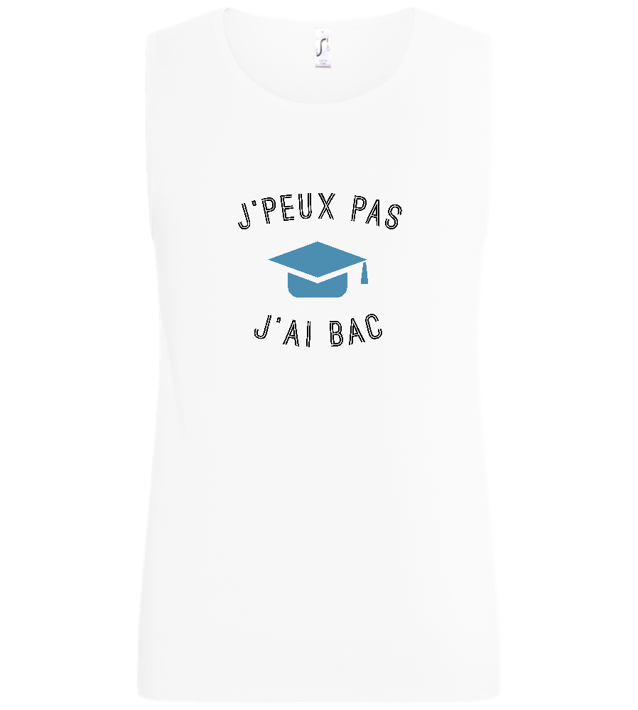 J'peux Pas J'ai Bac Design - Basic men's tank top_WHITE_front