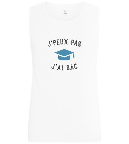 J'peux Pas J'ai Bac Design - Basic men's tank top_WHITE_front