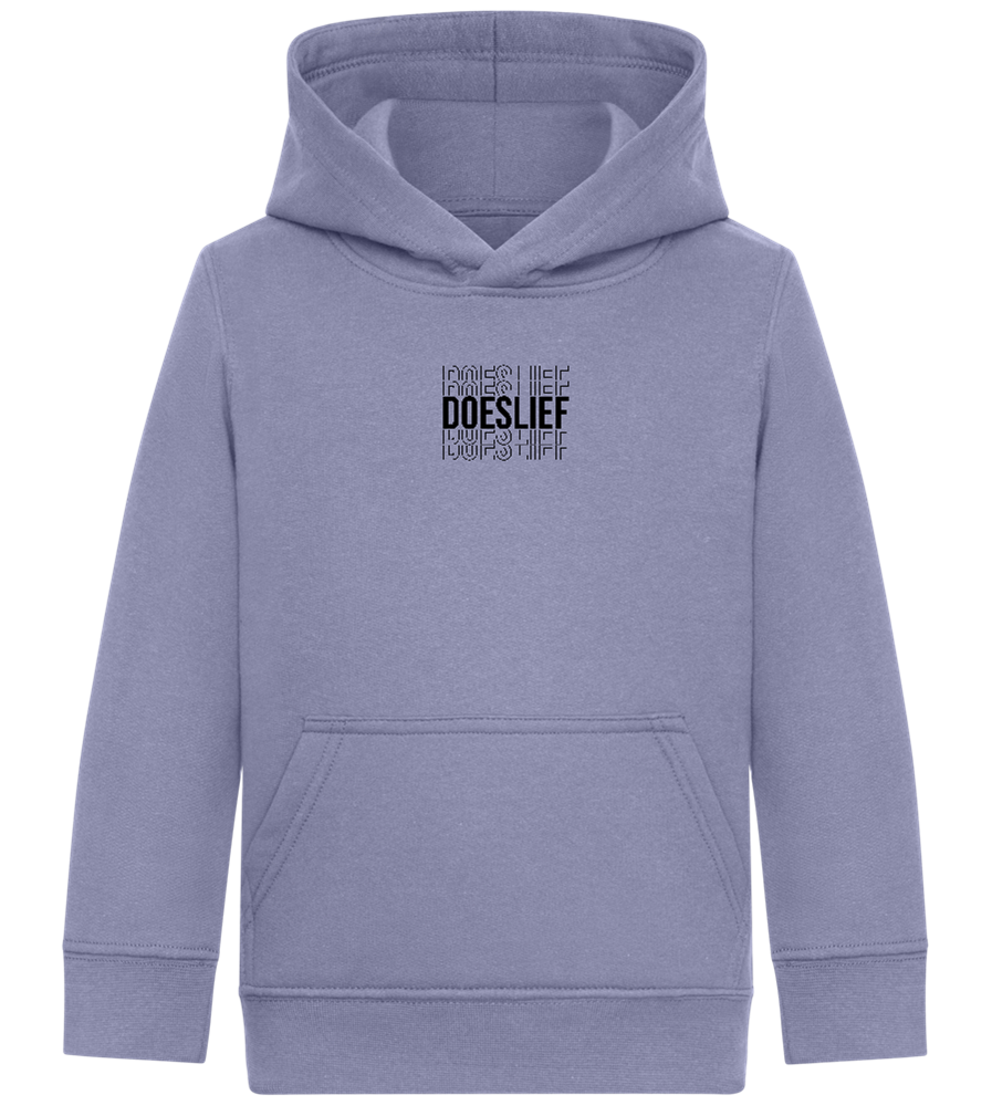 Doeslief Tekst Design - Comfort Kids Hoodie_BLUE_front