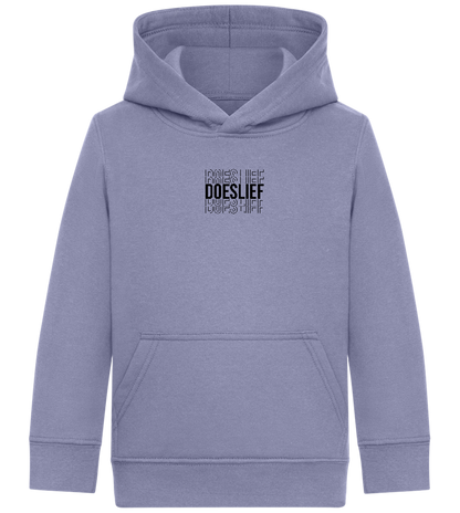 Doeslief Tekst Design - Comfort Kids Hoodie_BLUE_front