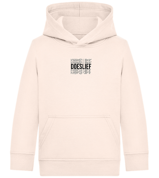 Doeslief Tekst Design - Comfort Kids Hoodie_LIGHT PEACH ROSE_front