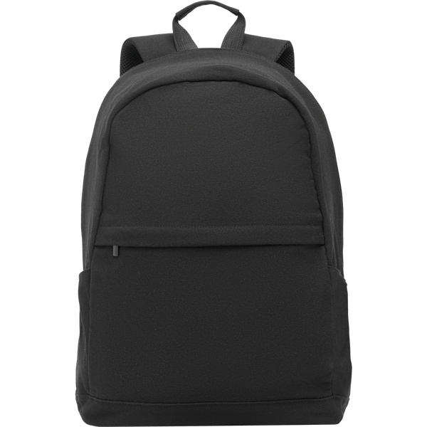 Recycled Cotton Laptop Backpack_BLACK_front