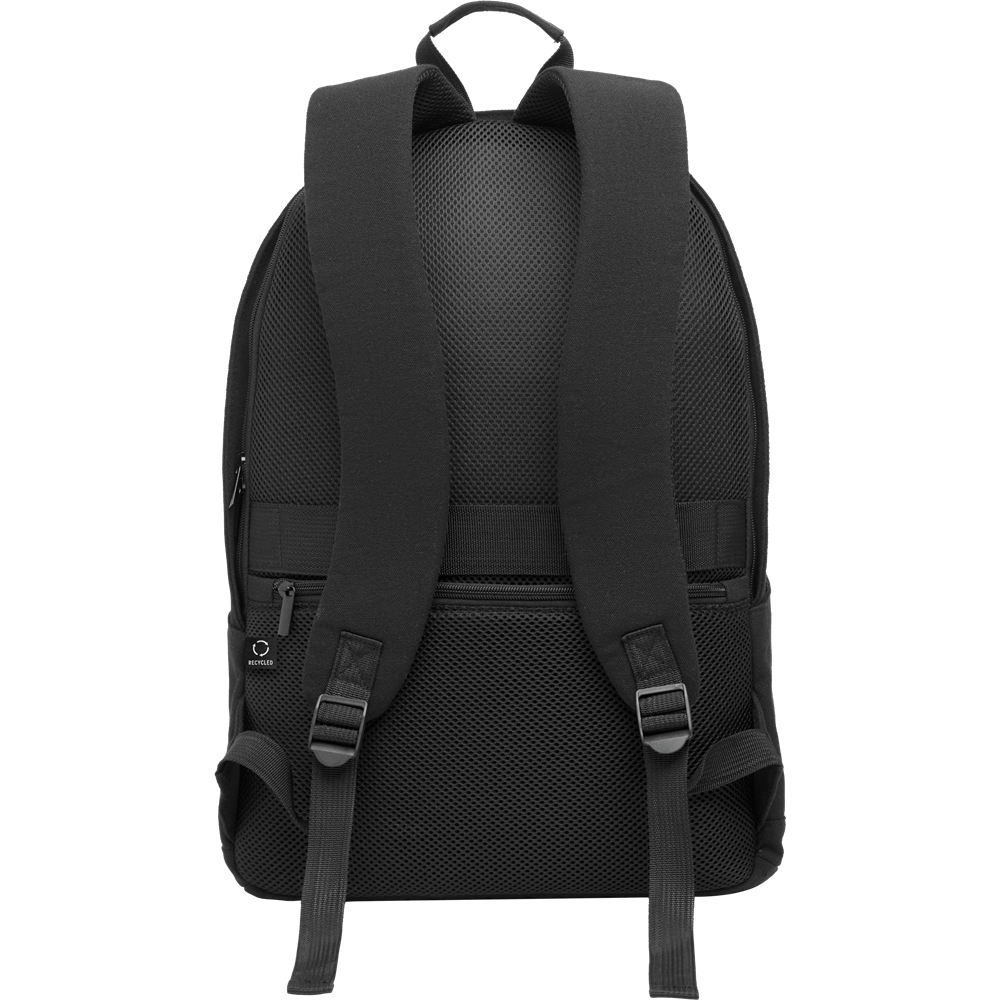 Recycled Cotton Laptop Backpack_BLACK_back