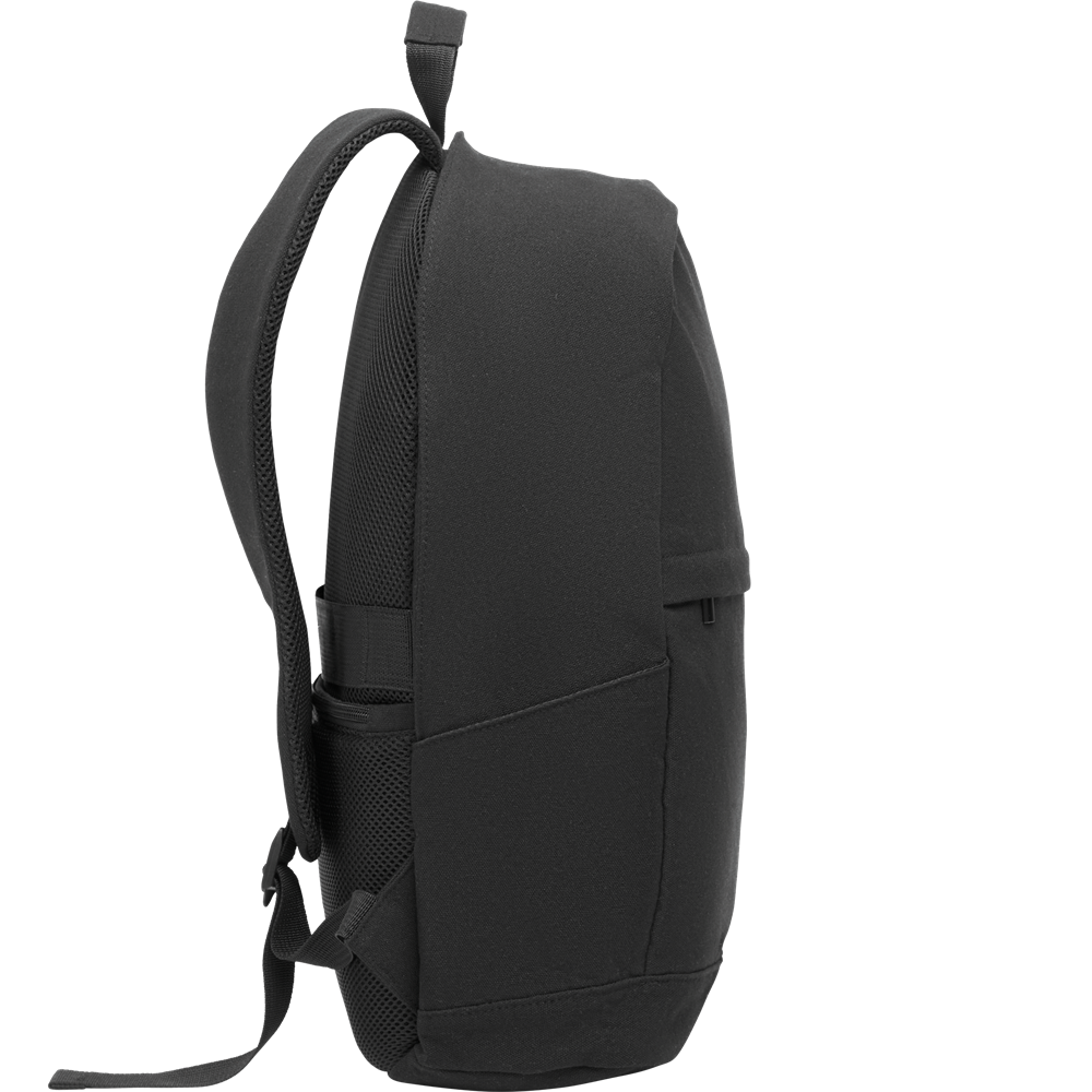 Recycled Cotton Laptop Backpack_BLACK_left