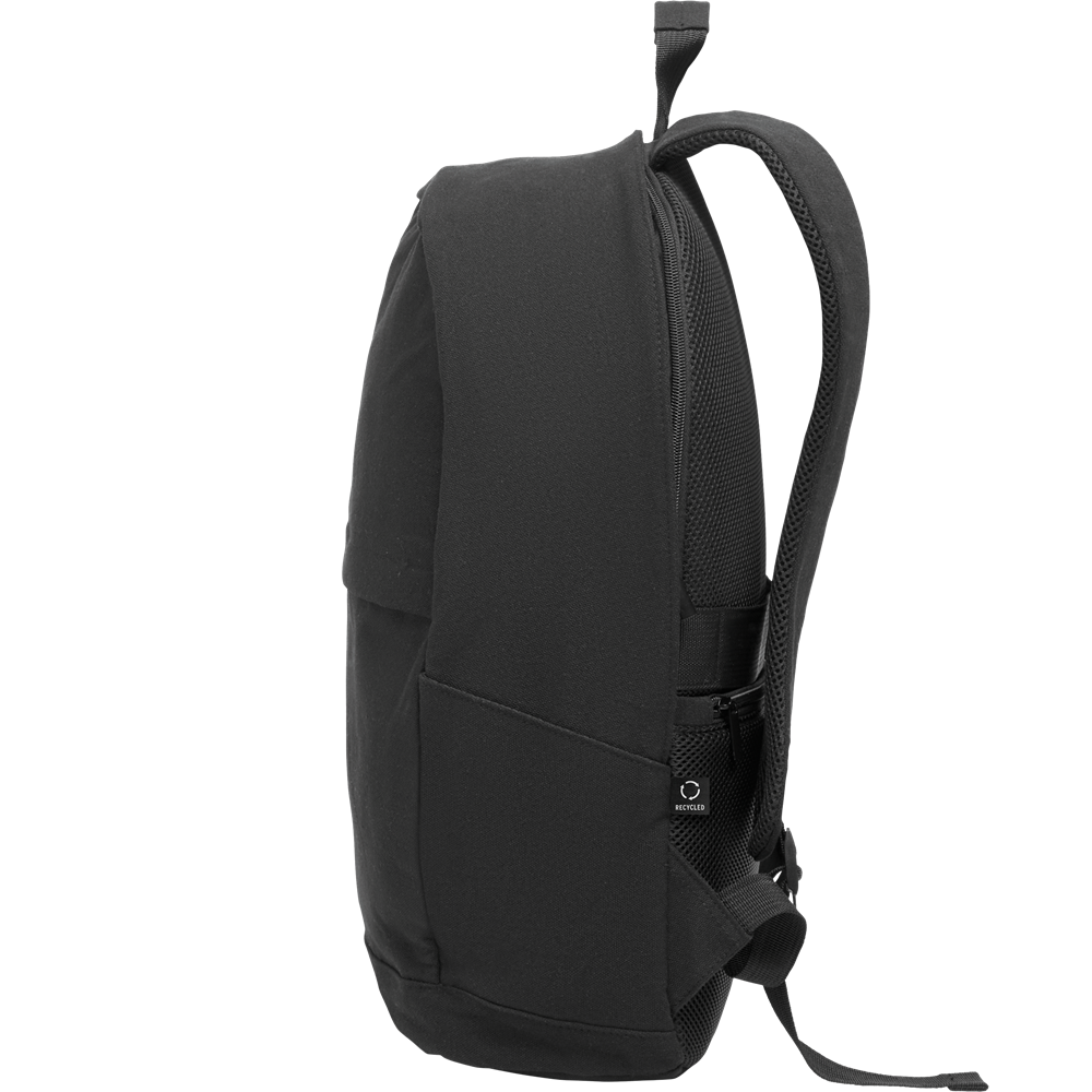 Recycled Cotton Laptop Backpack_BLACK_right