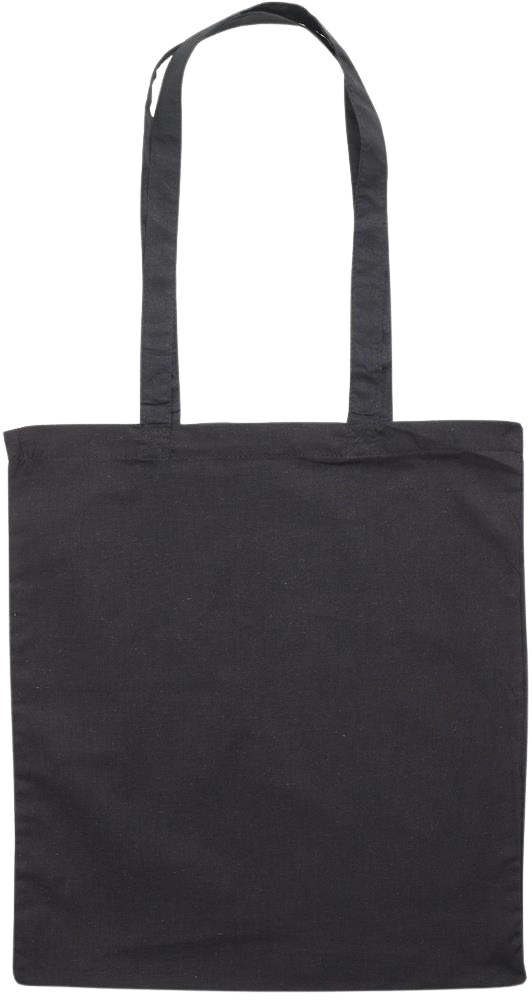 Premium colored cotton tote bag_BLACK_front
